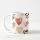 Pink Brown Leopard Druckerhitze Kaffeetasse (Links)