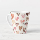 Pink Brown Leopard Druckerhitze Milchtasse (Linke Ecke)