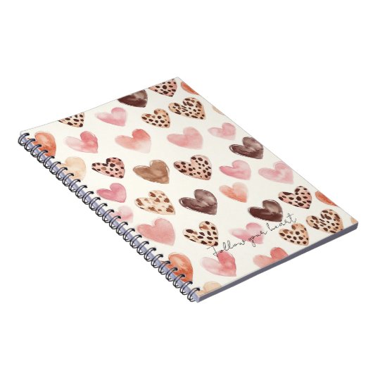 Pink Brown Leopard Druckerhitze Notizblock (Rechte Seite)