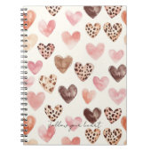 Pink Brown Leopard Druckerhitze Notizblock (Vorderseite)