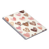 Pink Brown Leopard Druckerhitze Notizblock (Rechte Seite)