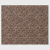 Pink Brown Leopard Geschenkpapier (Flach)
