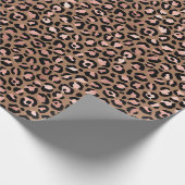 Pink Brown Leopard Geschenkpapier (Ecke)