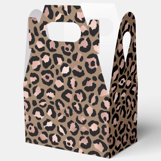 Pink Brown Leopard Geschenkschachtel (Offen)
