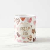 Pink Brown Leopard Hearts Gold Glitzer Dream Kaffeetasse (Mittel)