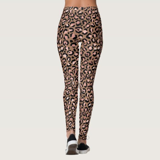 Pink Brown Leopard Leggings (Rückseite)