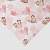 Pink Brown Leopard Print Hearts Geburtstag Seidenpapier (Ausschnitt)