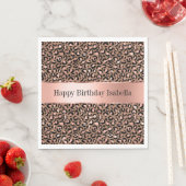 Pink Brown Leopard Serviette (Beispiel)