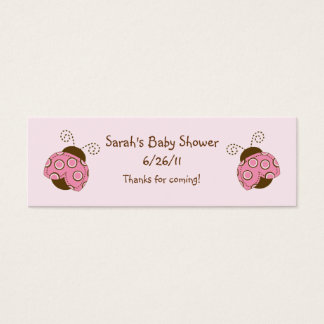 Pink & Brown Mod Ladybug Baby Shower Fevor/Tags