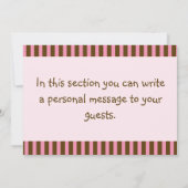 Pink & Brown Mod Ladybug Babydusche Vielen Dank Dankeskarte (Rückseite)