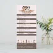 Pink Brown Pet Report Boarding Dog Grooming (Stehend Vorderseite)