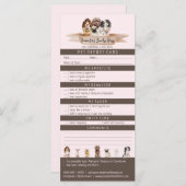 Pink Brown Pet Report Boarding Dog Grooming (Vorne/Hinten)