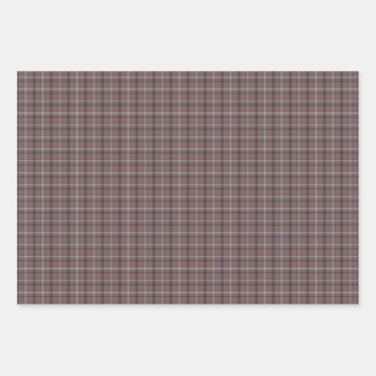 Pink Brown Plaid Classic Pattern Geschenkpapier Set (Vorderseite 3)