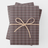 Pink Brown Plaid Classic Pattern Geschenkpapier Set (Beispiel)