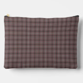 Pink Brown Plaid Classic Pattern Retro Zubehörtasche (Vorderseite)
