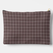 Pink Brown Plaid Classic Pattern Retro Zubehörtasche (Rückseite)