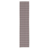 Pink Brown Plaid Classic Pattern Table Runner Kurzer Tischläufer (Vorderseite)