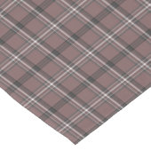 Pink Brown Plaid Classic Pattern Table Runner Kurzer Tischläufer (Ecke)