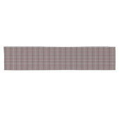 Pink Brown Plaid Classic Pattern Table Runner Kurzer Tischläufer (Horizontal)