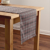 Pink Brown Plaid Classic Pattern Table Runner Kurzer Tischläufer (Beispiel)