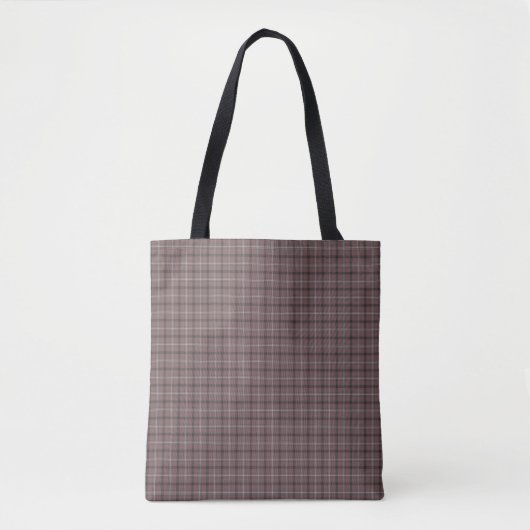 Pink Brown Plaid Classic Pattern Tasche (Vorderseite)