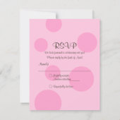 Pink & Brown Polka Dots Bat Mitzvah Response Card RSVP Karte (Rückseite)