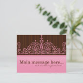 Pink & Brown Sales Postkarte (Stehend Vorderseite)