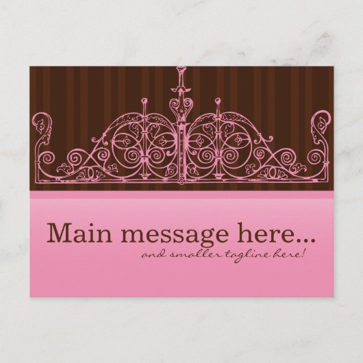 Pink & Brown Sales Postkarte (Vorderseite)