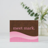 Pink & Brown Sales Postkarte (Stehend Vorderseite)
