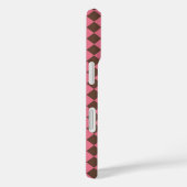 Pink Brown Schachbrett Diamond Pattern Case-Mate iPhone Hülle (Rückseite / Rechts)