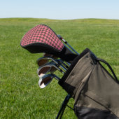 Pink Brown Schachbrett Diamond Pattern Golf Headcover (In SItu)