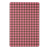 Pink Brown Schachbrett Diamond Pattern Mini Klemmbrett (Rückseite)