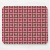 Pink Brown Schachbrett Diamond Pattern Mousepad (Vorne)