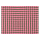 Pink Brown Schachbrett Diamond Pattern Tischdecke (Vorderseite (Horizontal))