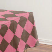 Pink Brown Schachbrett Diamond Pattern Tischdecke (Beispiel)