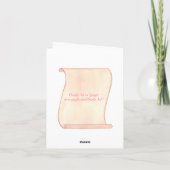 Pink & Brown Scroll Wedding Danke, Cards Dankeskarte (Rückseite)
