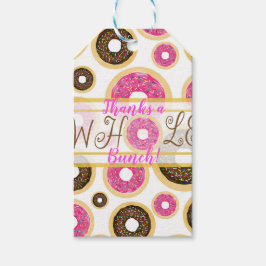 Pink & Brown Sprinkle Donuts Moderne Geburtstagspa Geschenkanhänger