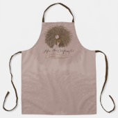 Pink Brown Studio Curl Afro Hair Stylist Schürze (Vorderseite)