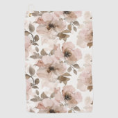 Pink Brown Südwest Floral Golfhandtuch (Vorderseite)