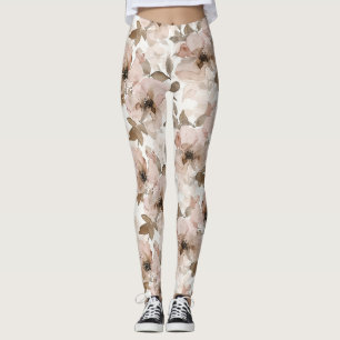 Pink Brown Südwest Floral Leggings