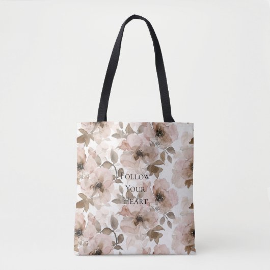 Pink Brown Südwest Floral Tasche (Vorderseite)