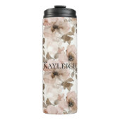 Pink Brown Südwest Floral Thermosbecher (Vorderseite)