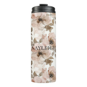 Pink Brown Südwest Floral Thermosbecher