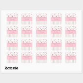 Pink Brown Sweet Girl Polka Dot Gefallen Sticker (Blatt)
