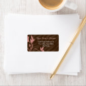 Pink Brown Swirt-Adressetikett Adressaufkleber (Insitu)