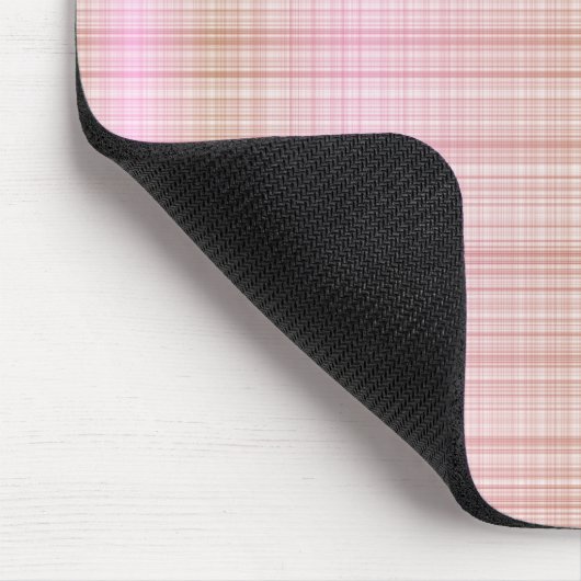 Pink & Brown Tartan Mousepad (Ecke)