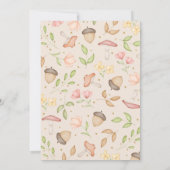 Pink Brown Watercolor Waldtiere Einladung (Rückseite)