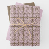 Pink & Brown Wrapping Paper Set 3 Geschenkpapier Set (Beispiel)