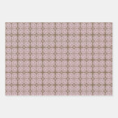 Pink & Brown Wrapping Paper Set 3 Geschenkpapier Set (Vorderseite)