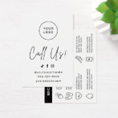 Pink Brows Aftercare PMU Brow Instructions Card (Schreibtisch)